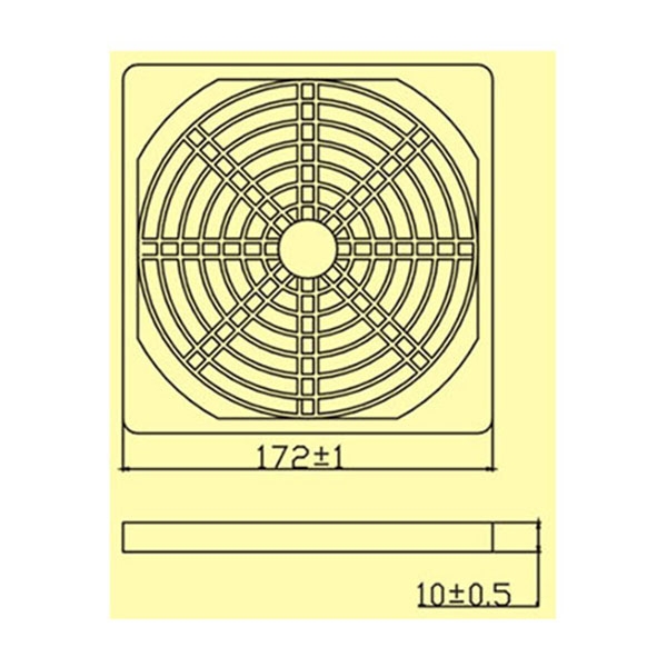 Series fan plastic grille Φ172mm